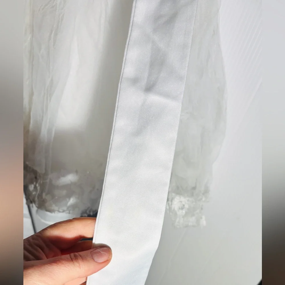 Flower girl White Lace  Dress - Picture 6 of 8